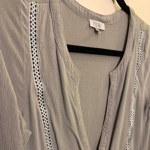 Low neck sage green Tobi mini dress